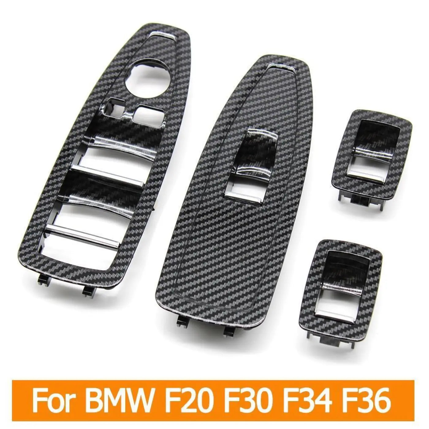 4Pcs Bmw F20 F30 F31 F32 F80 Carbon Fiber Pattern Window Switch Panel Trim Cover