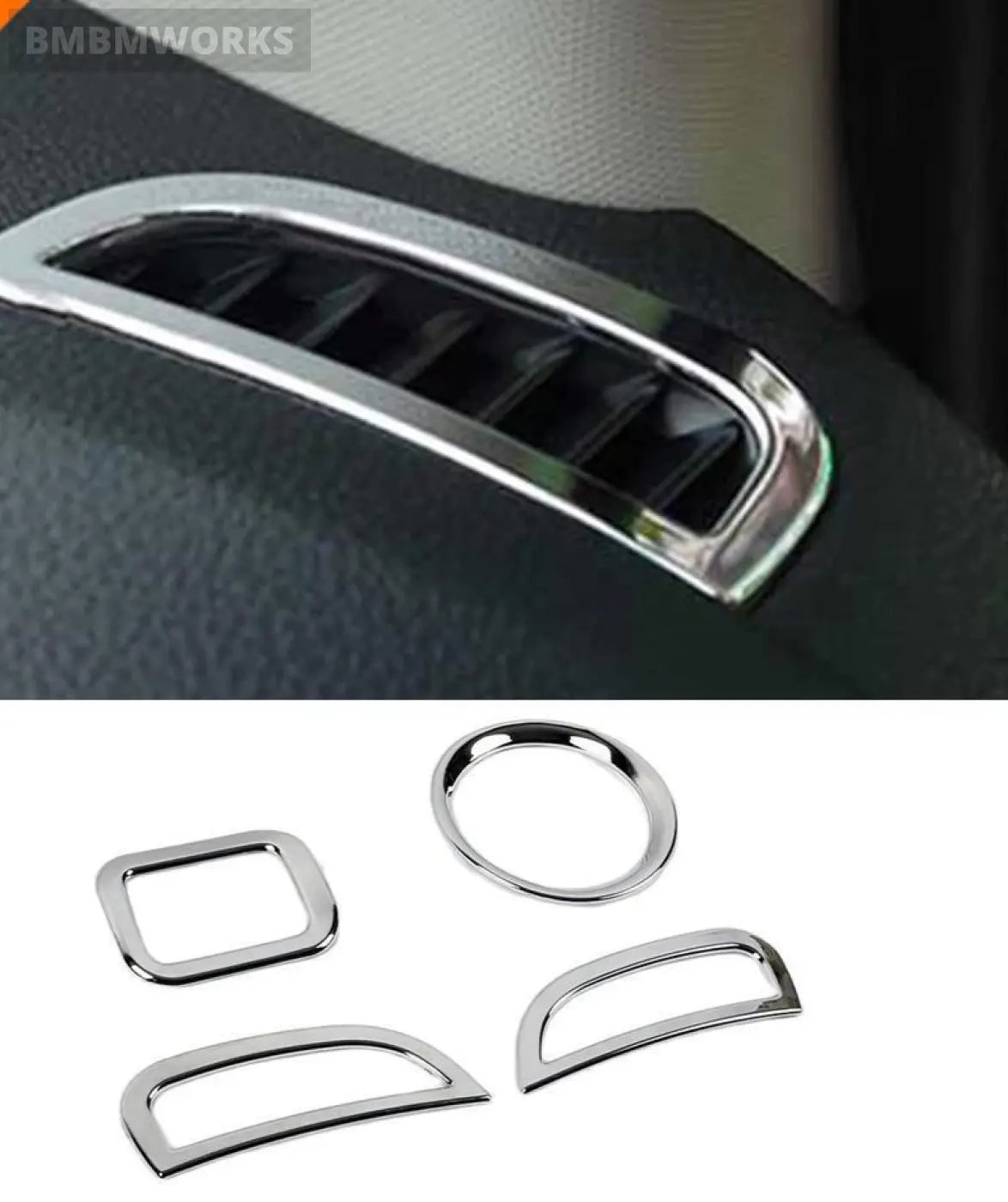 4Pcs Dashboard Ac Outlet Vent Cover Trim Fiat Freemont 2011-2014 Dodge Journey