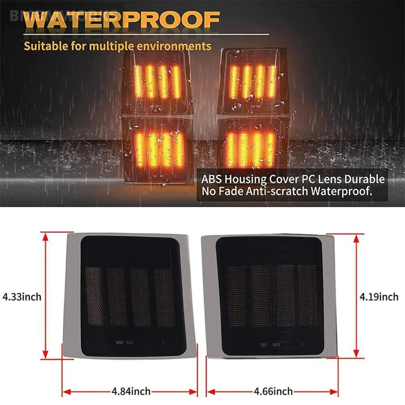 4Pcs Dynamic Side Corner Light Chevy C/K Pickup Truck 1500 2500 3500 Tahoe 1994