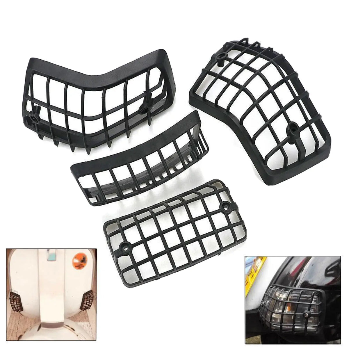 4Pcs Front Rear Turn Signal Lights Net Protective Lamp Mesh Vespa Px 80 125 150