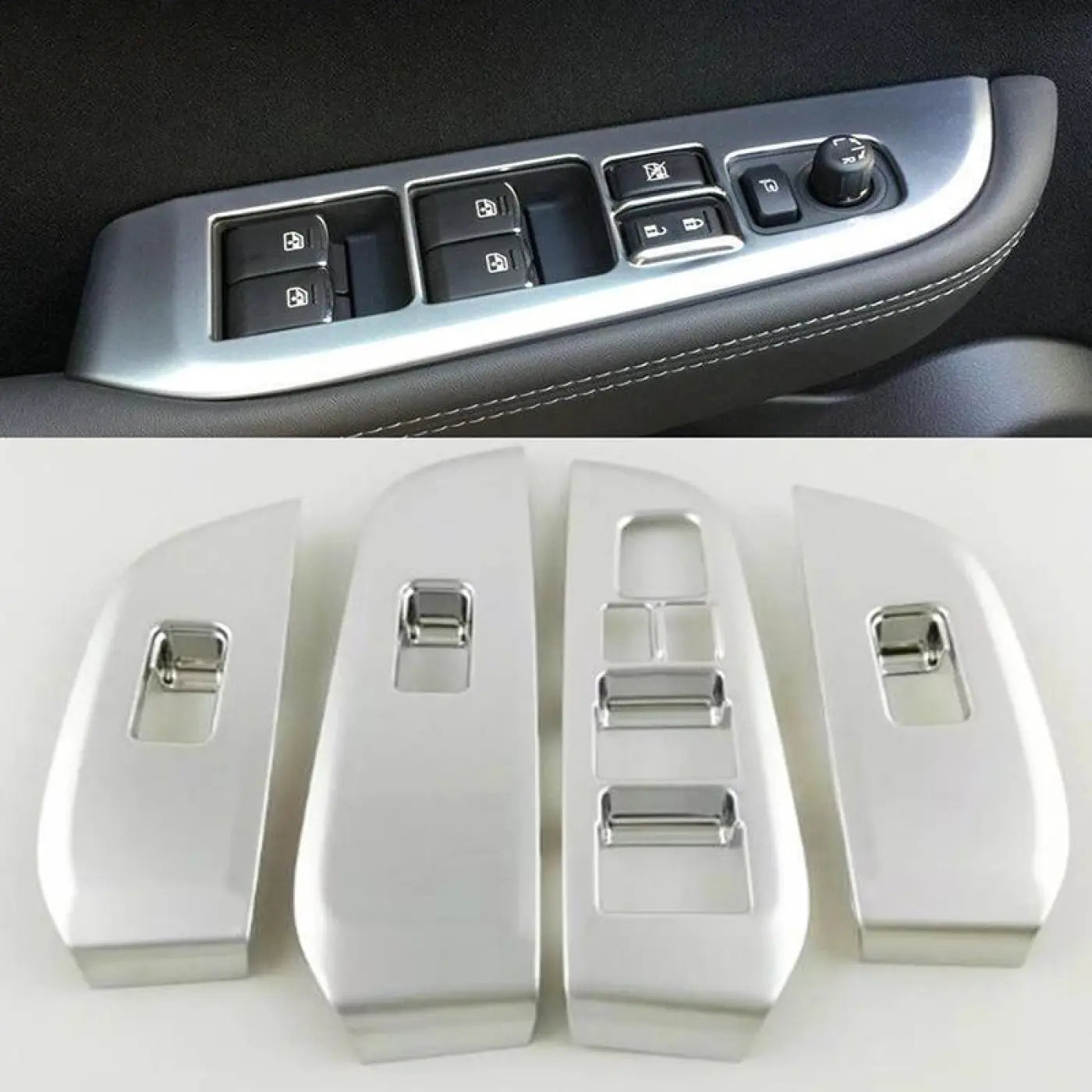 4Pcs/Set Door Armrest Window Lift Panel Cover Trim Subaru Outback 2015 2016