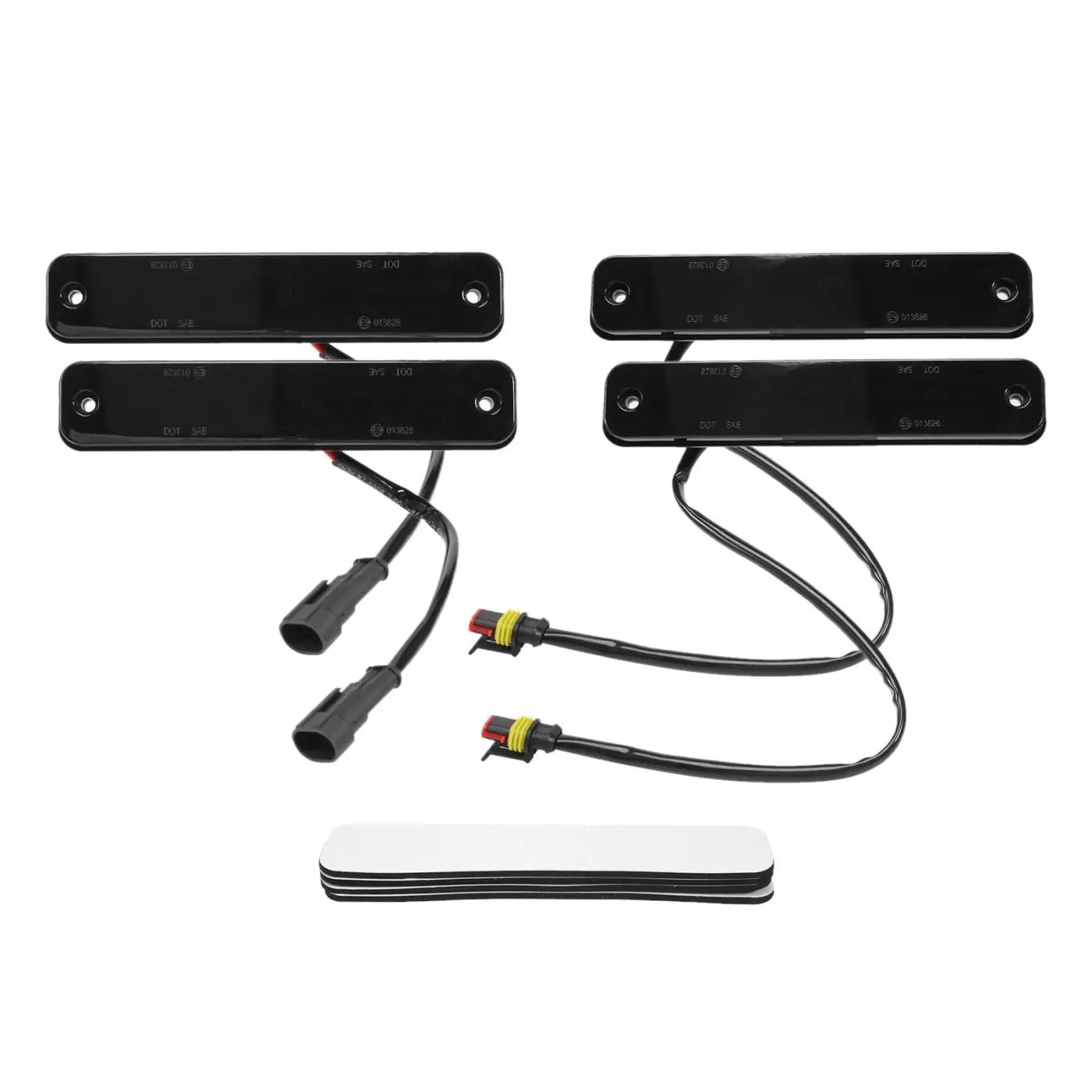 4Pcs Smoked Led Side Marker Light Front Rear Set Amber Red Hummer H2 2003-2009