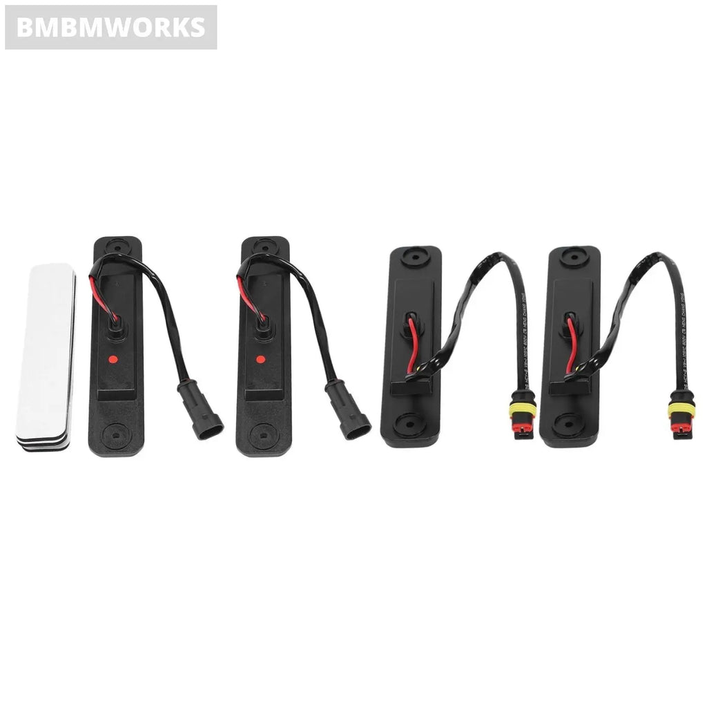 4Pcs Smoked Led Side Marker Light Front Rear Set Amber Red Hummer H2 2003-2009