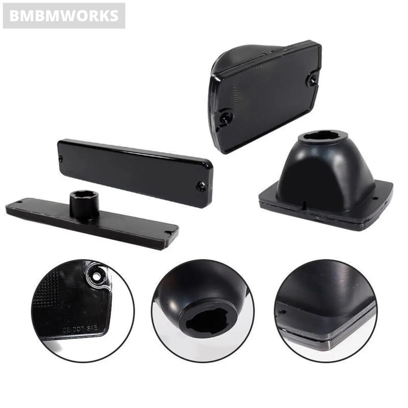 4Pcs Smoked Lens Front Turn Signal Light Housing Side Jeep Wrangler Yj 1987-95