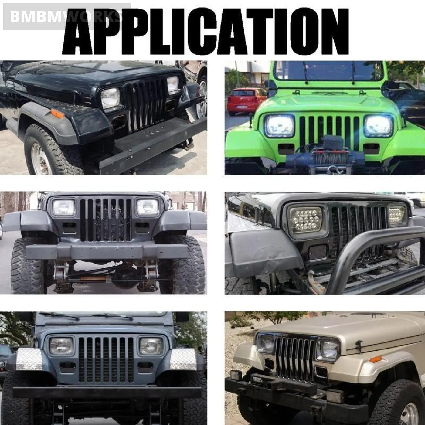 4Pcs Smoked Lens Front Turn Signal Light Housing Side Jeep Wrangler Yj 1987-95