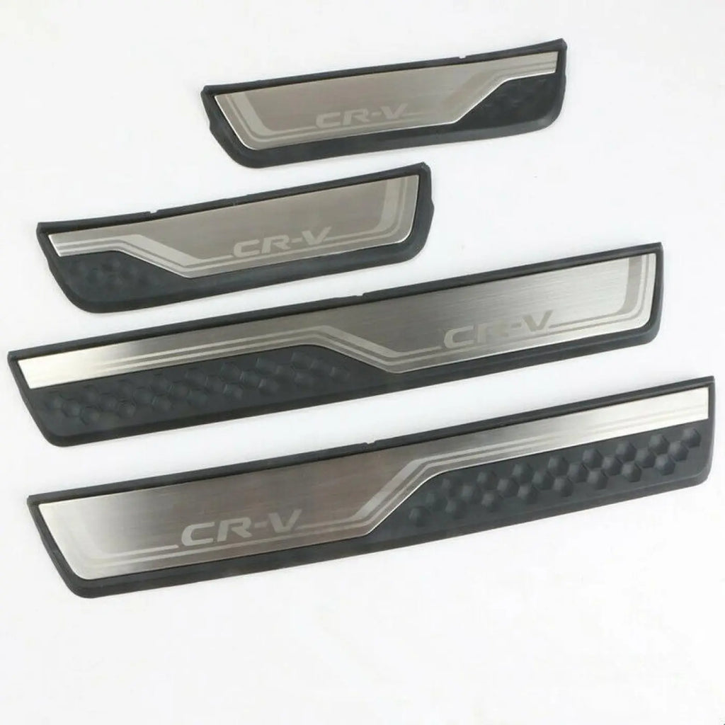 4Pcs Stainless Steel Door Sill Scuff Plate Honda Crv Cr-V Rw 2017 2018 2019 2020