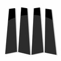 4Pcs Window Black Pillar Posts Trim Covers Porsche Panamera 2009 2010 2011 2012