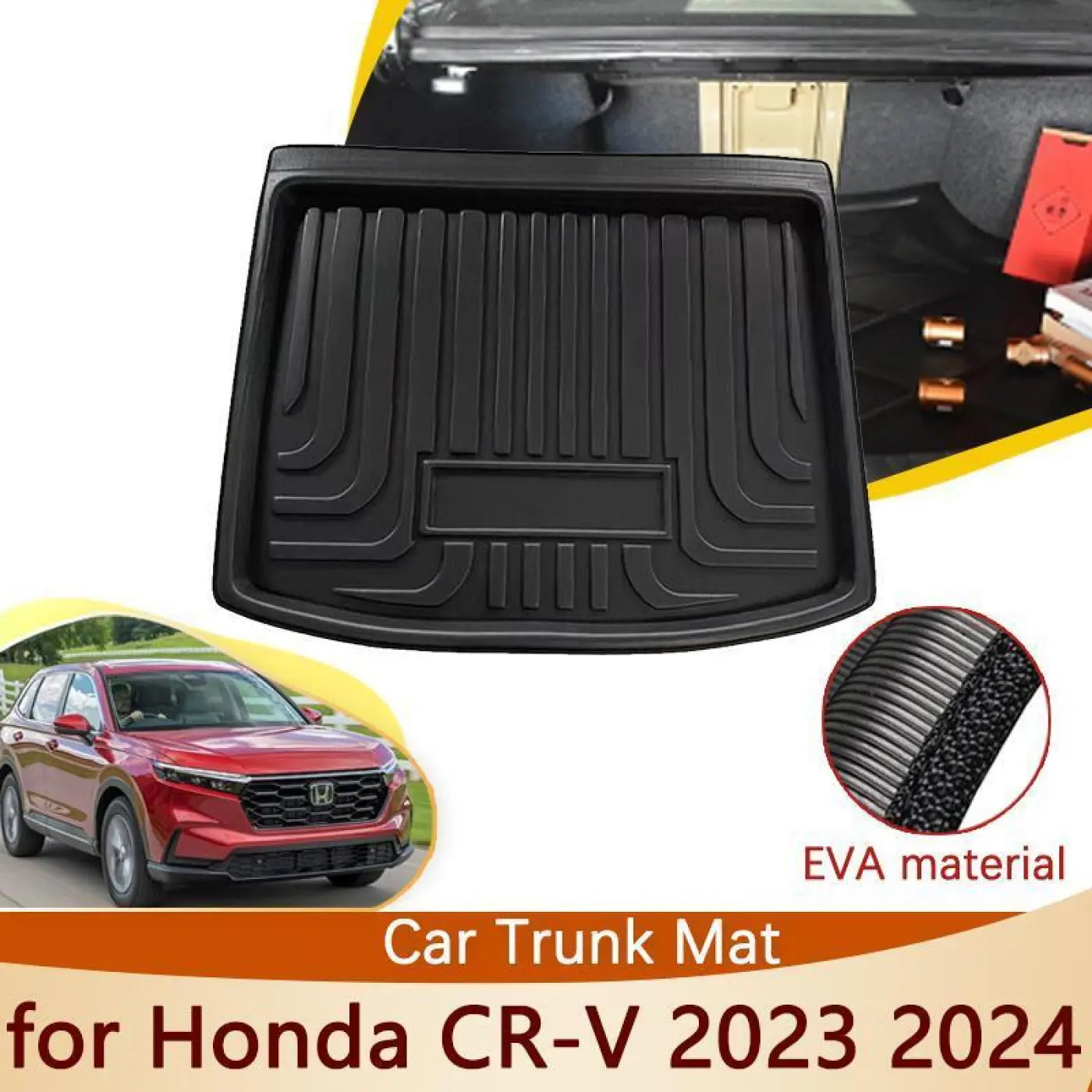 5 Seat Rear Trunk Mat Floor Tray Liner Honda Crv Cr V Cr-V 2024 2023 2022