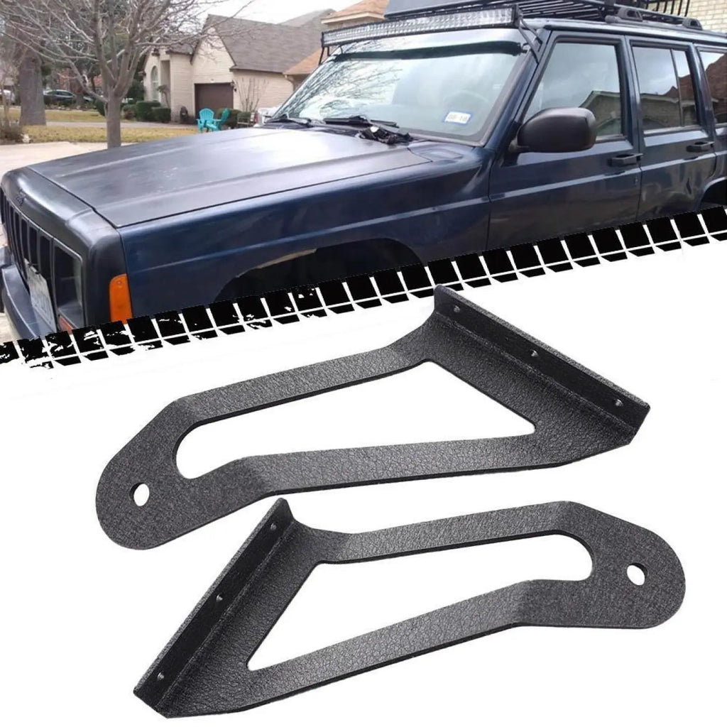 50” Curved Lightbar Mount Off Road Barlight Roof Windshield Jeep Can-Am Toyota