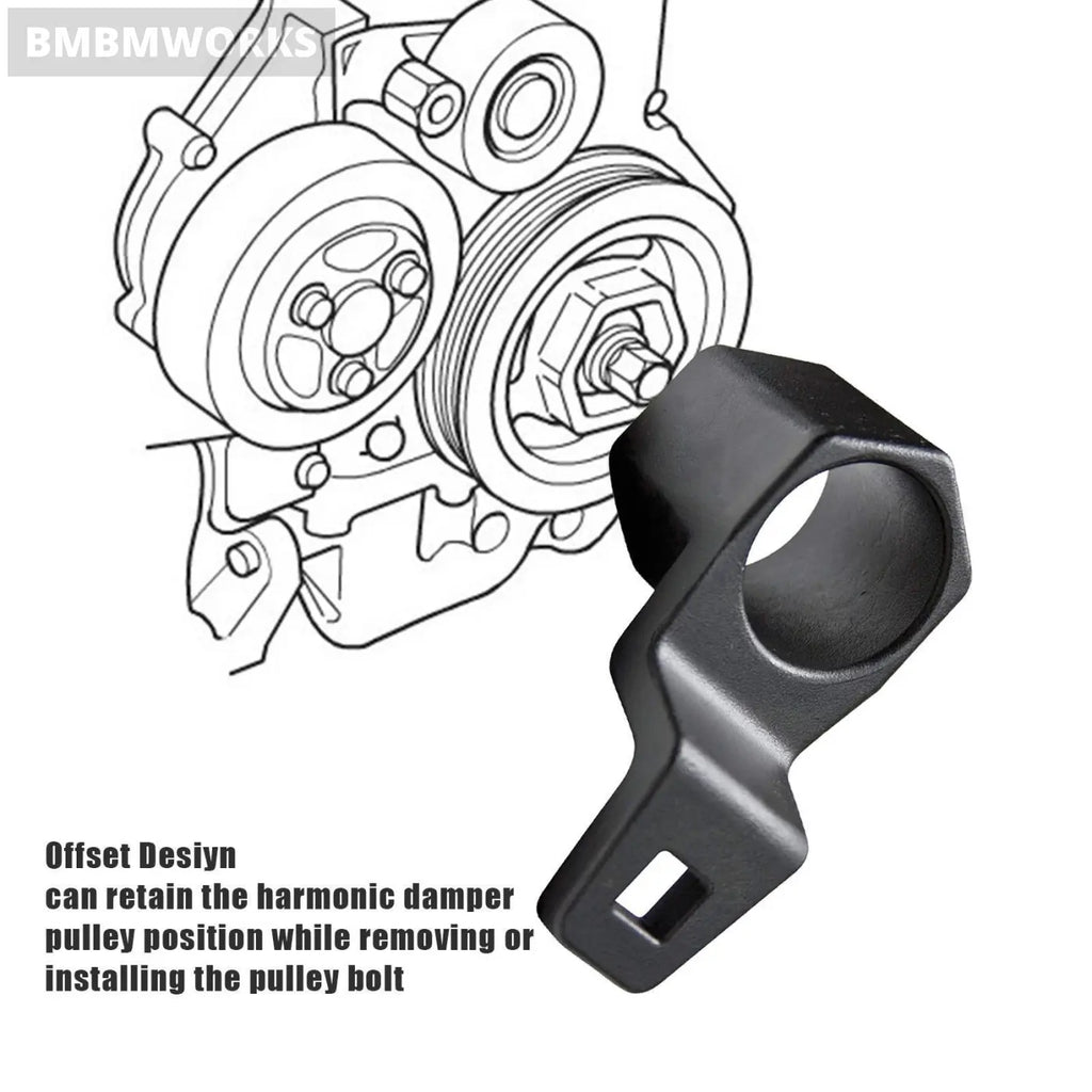 50Mm Crankshaft Wrench Holder 1/2-Inch Square Drive Spanner Holding Tool Honda