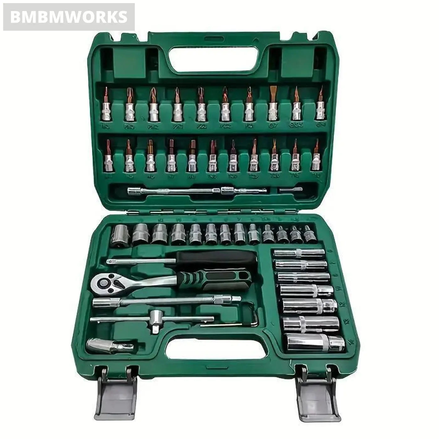 53Pcs Auto Repair Kit Tools Machine Quick Ratchet Wrench