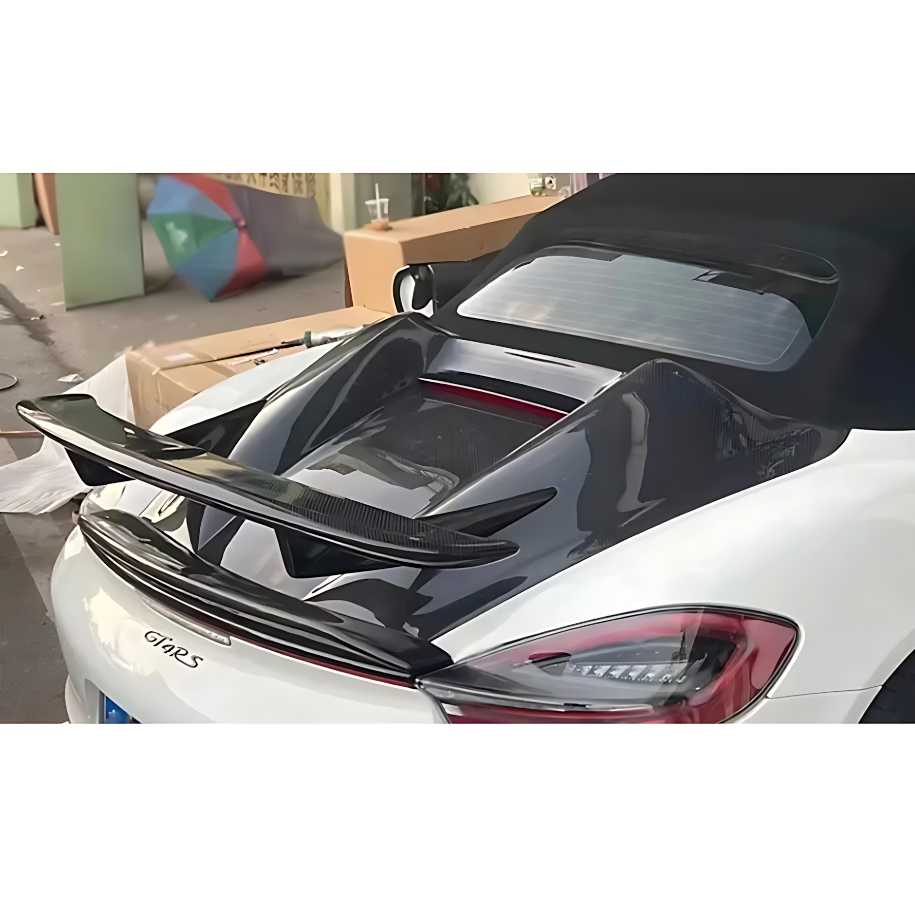 Porsche 718 Cayman & Boxster 2016–2021 Carbon Fiber Ducktail Spoiler – Hump Style Rear Wing Upgrade BMBMWORKS
