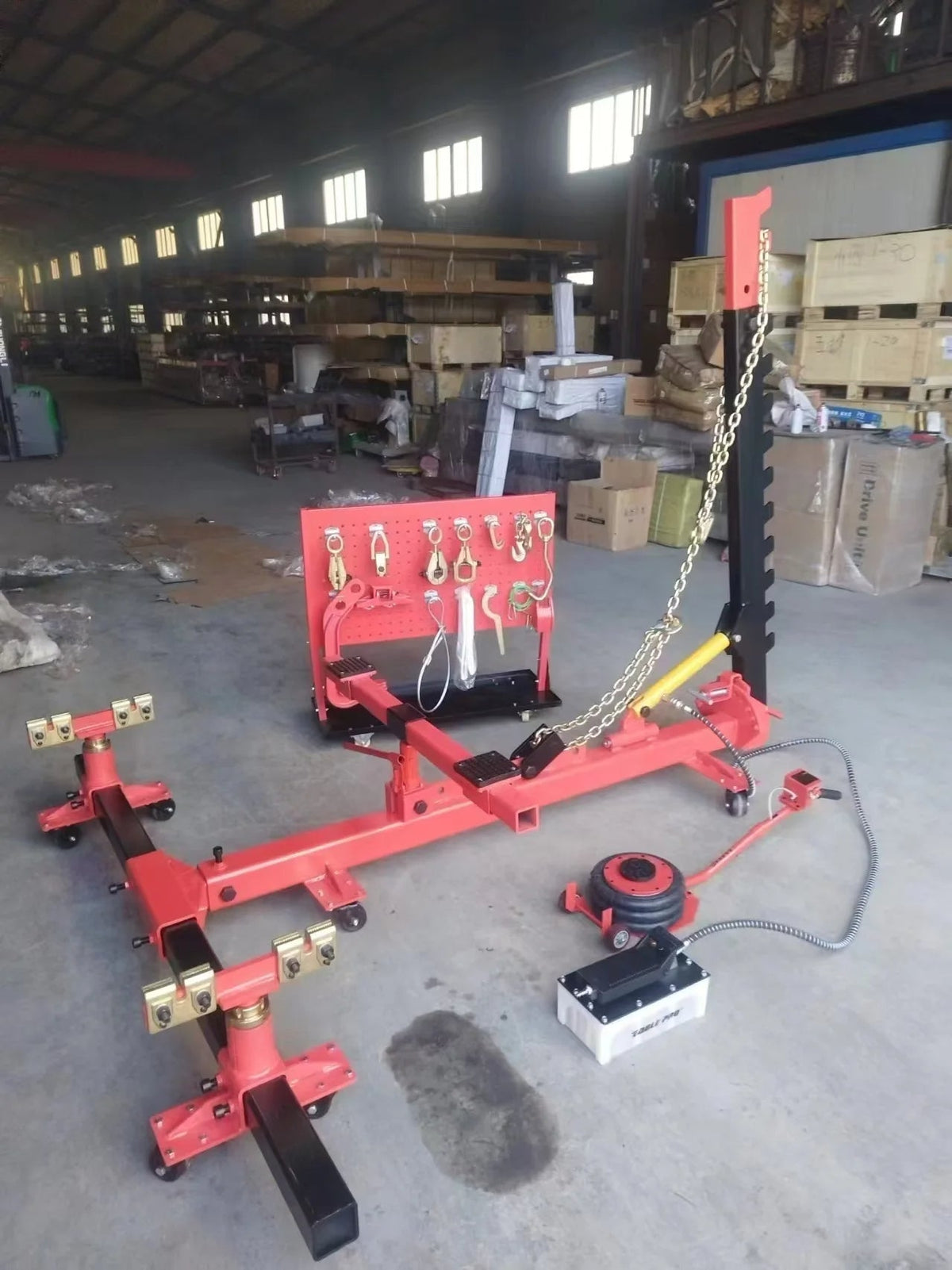 10 kN Pull Pulling Force Frame Machine – 0.65 MPa Hydraulic, 360° Pull Alignment Bench BMBMWORKS