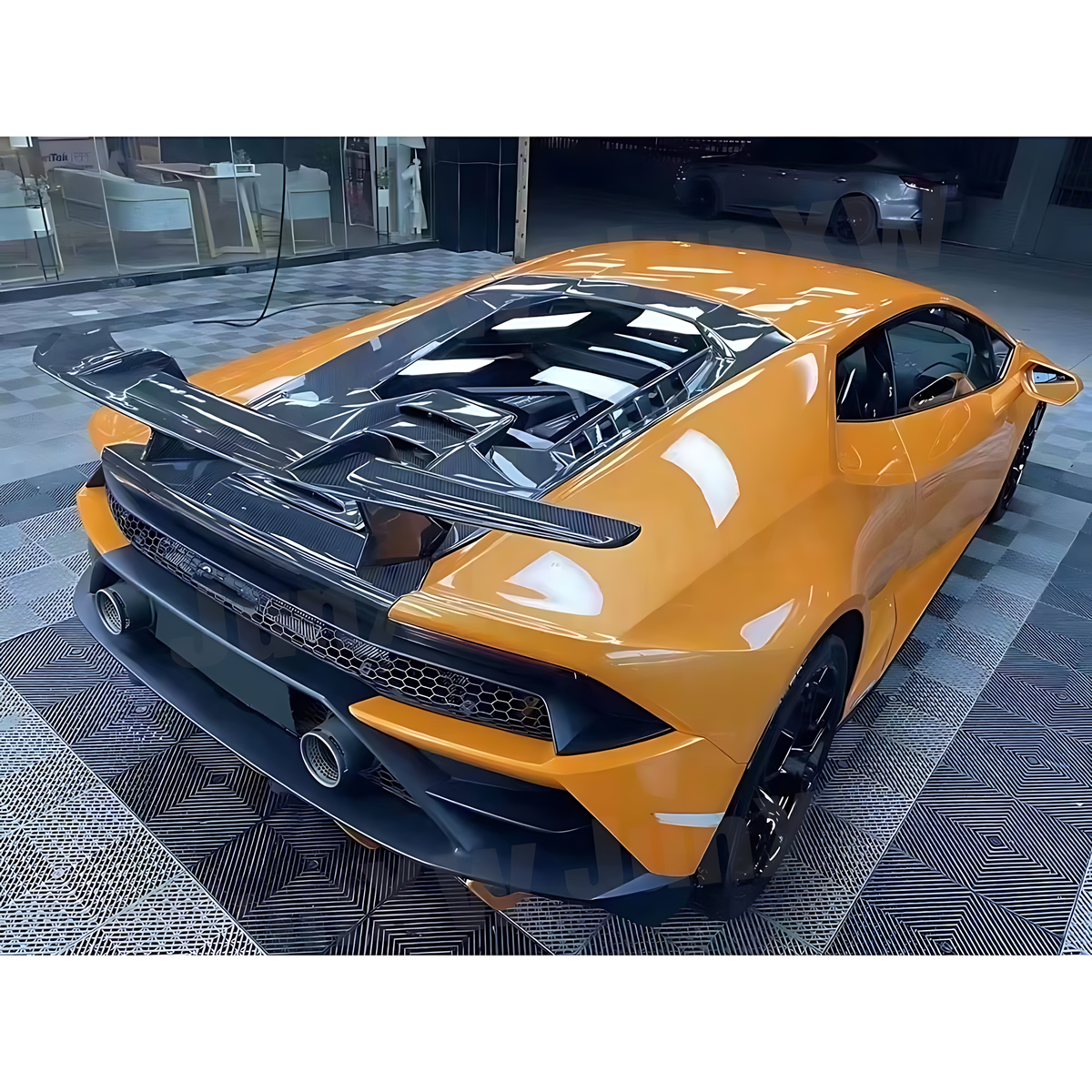 Carbon Fiber Ducktail Rear Spoiler Wing for Lamborghini Huracan LP580 / LP610 (2014-2019) – Forged & Dry Carbon Options BMBMWORKS