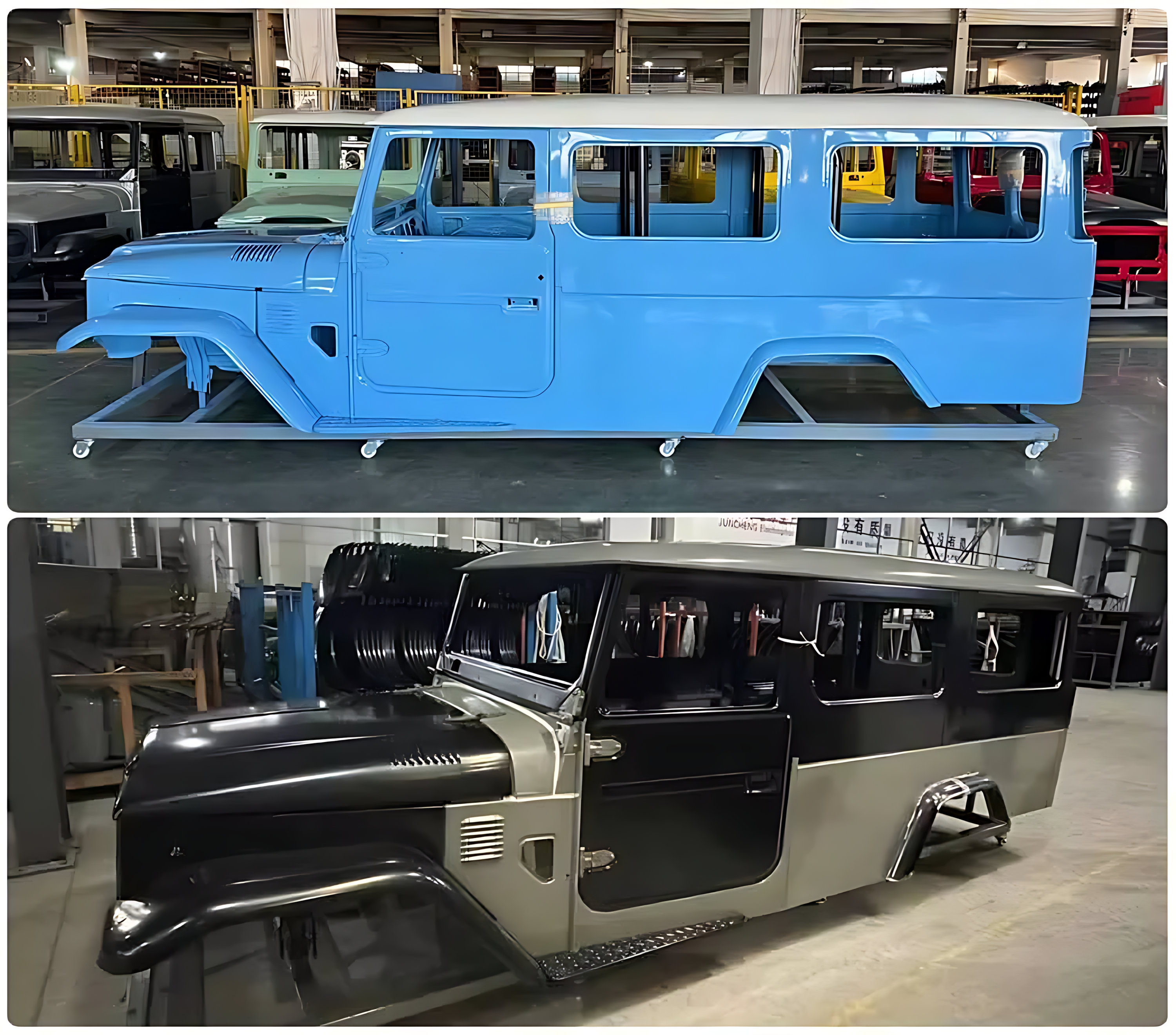 Toyota Land Cruiser FJ45V / FJ47 Troopy Complete Metal Body Shell – OEM-Style Steel Restoration Assembly BMBMWORKS