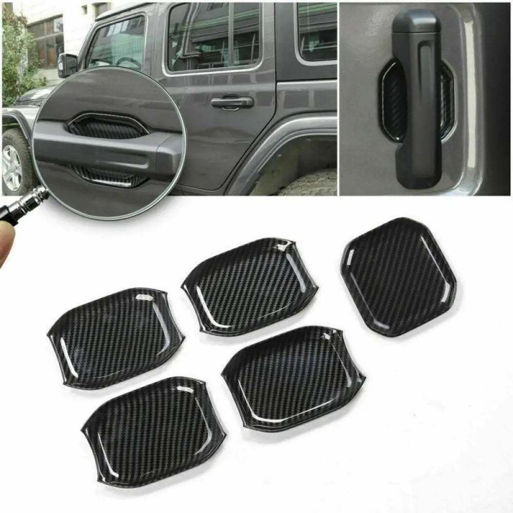 5Pcs Door Handle Bowl Covers Jeep Wrangler Jl 2018-2020