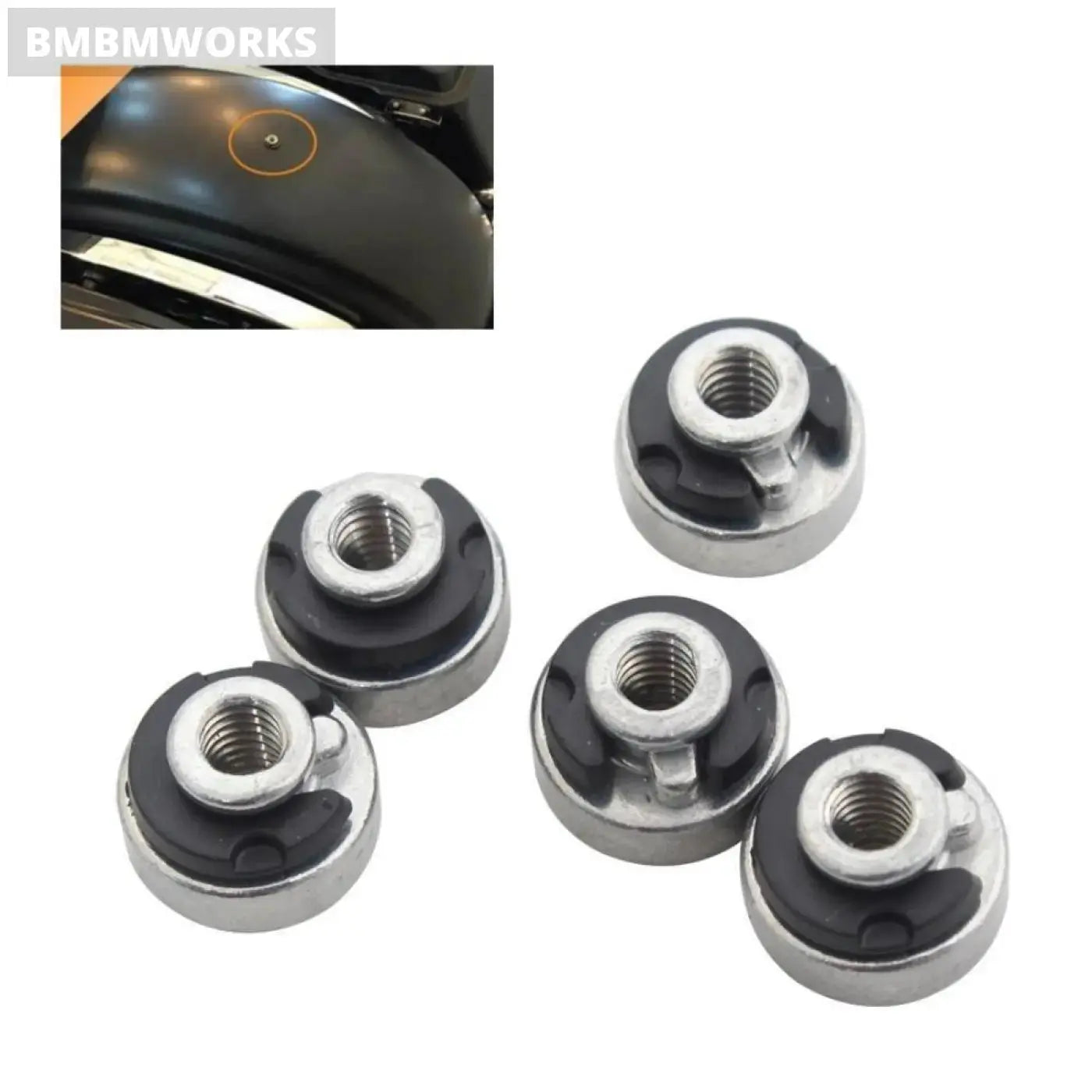 5Pcs Rear Fender Seat Bolt Screw Mount Nut Harley Davidson Electra Glide Dyna