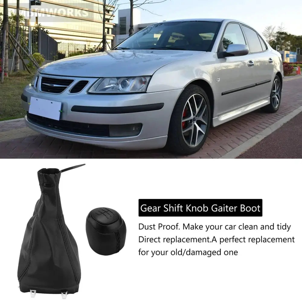 6 Speed Gear Shift Knob Gaiter Boot Cover Saab 93 9-3 Ss 2003-2012 55566207 5535