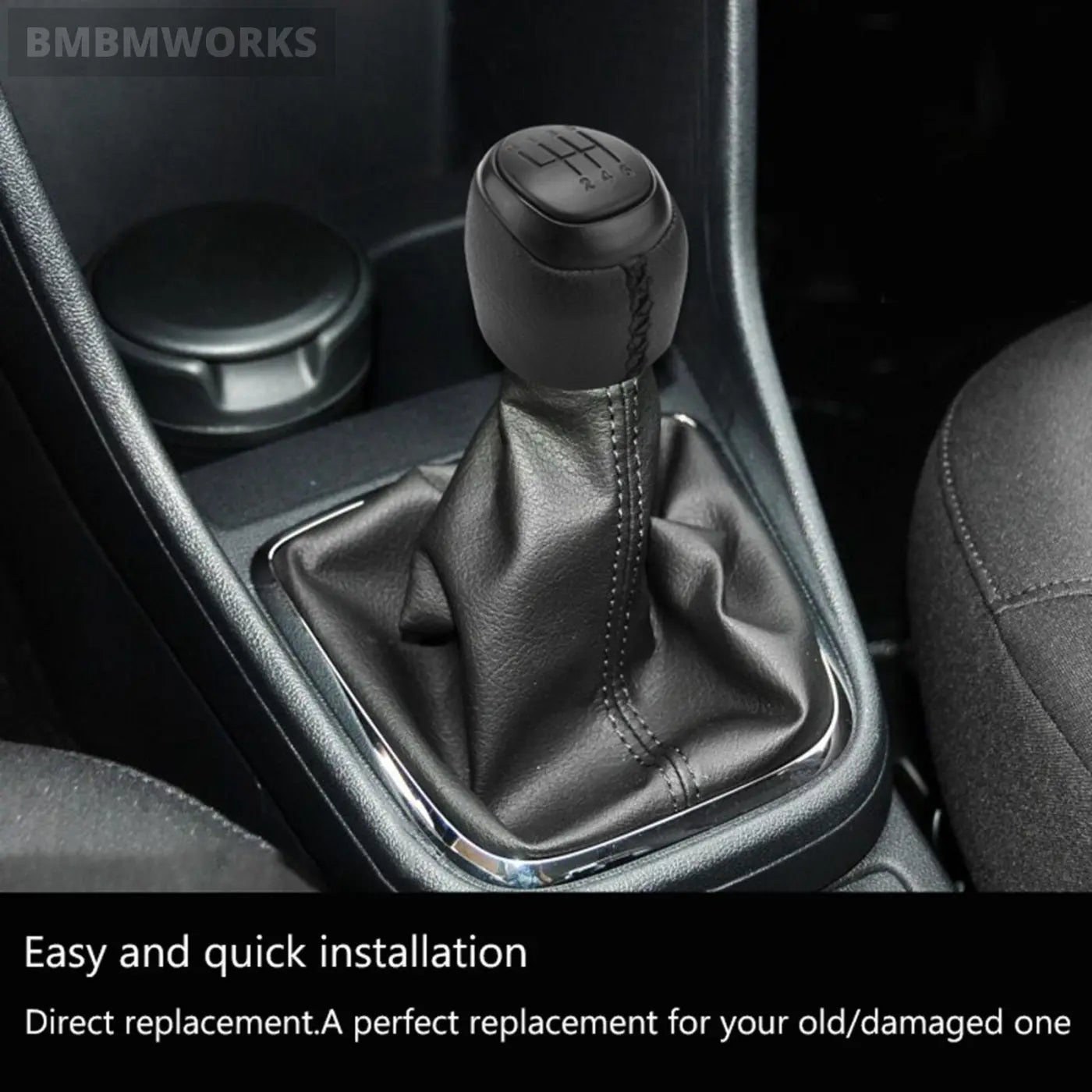 6 Speed Gear Shift Knob Gaiter Boot Cover Saab 93 9-3 Ss 2003-2012