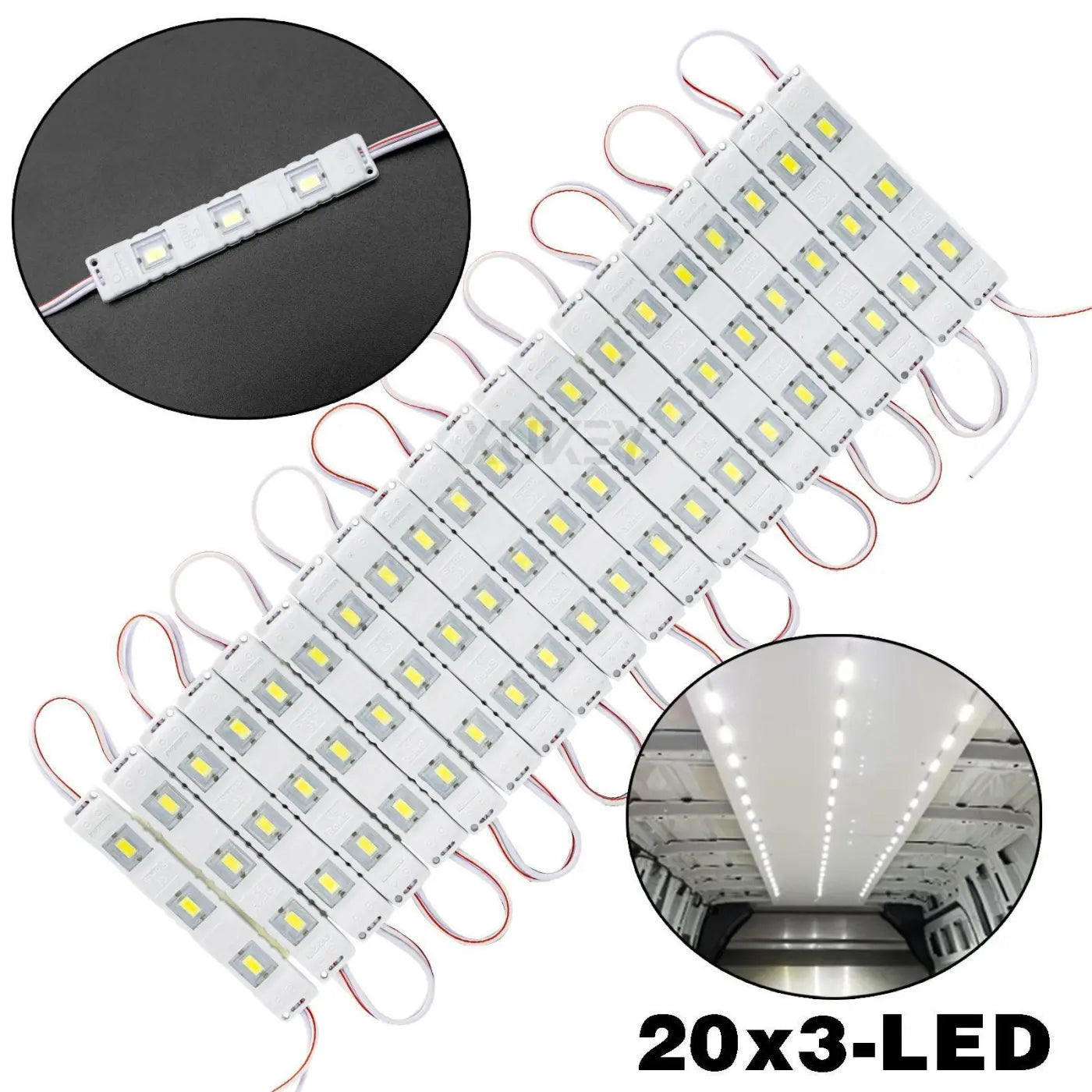 60 Led Van Trailer Interior Light Renault Trafic Sprinter Movano Lwb Nv300