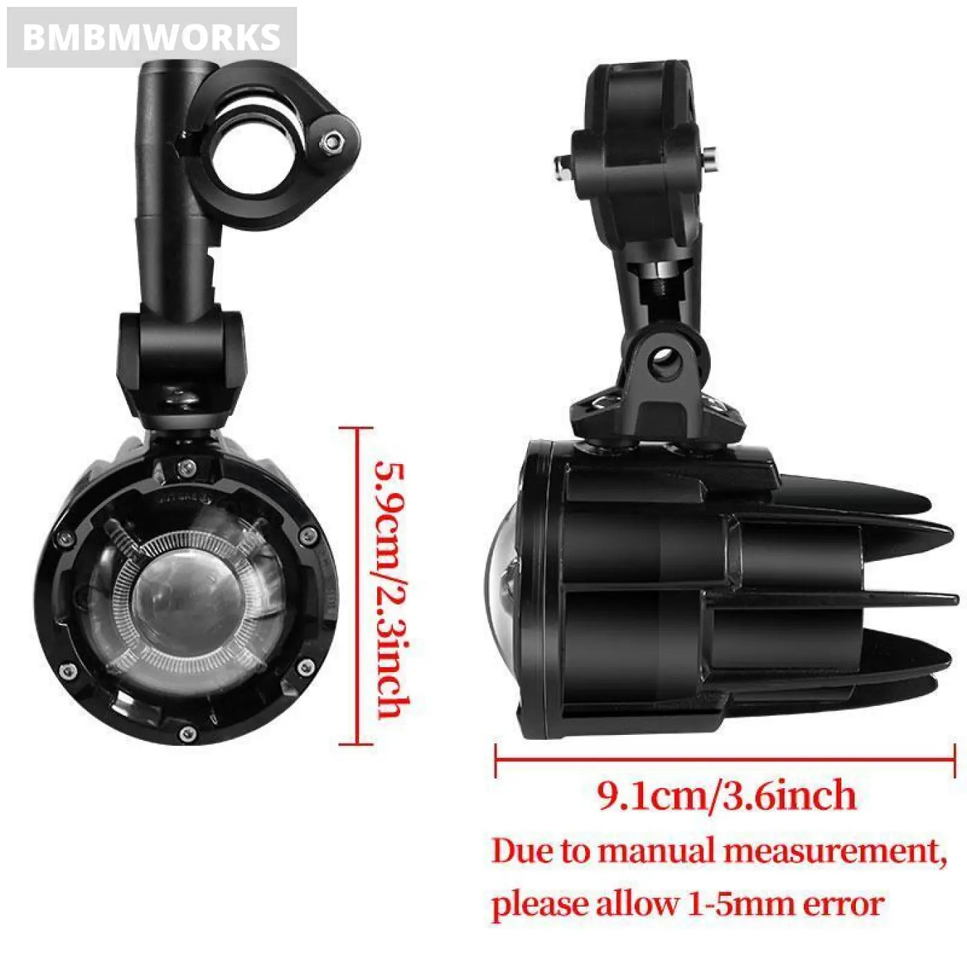 60W Led Fog Light Honda Crf1000L Bmw R1200Gs R1250Gs Adv F800Gs K1600 Suziku