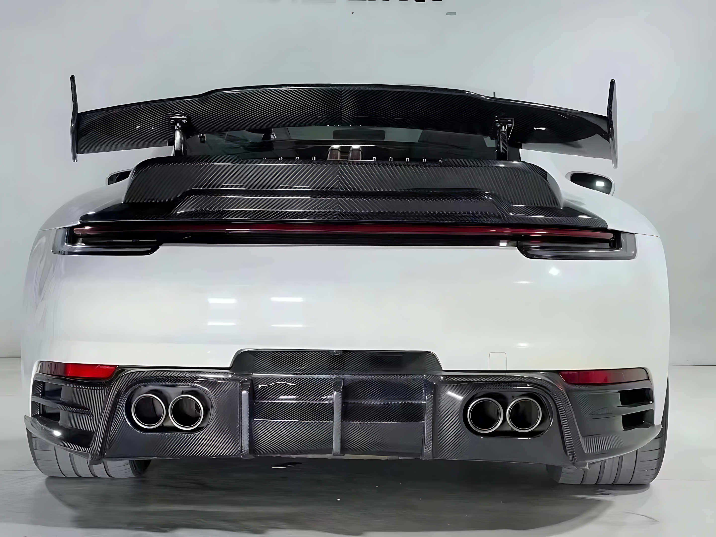 Porsche 911 992 Carbon Fiber Bras-Style Body Kit | Front & Rear Bumpers, Diffuser, Spoiler Upgrade (2020+) BMBMWORKS