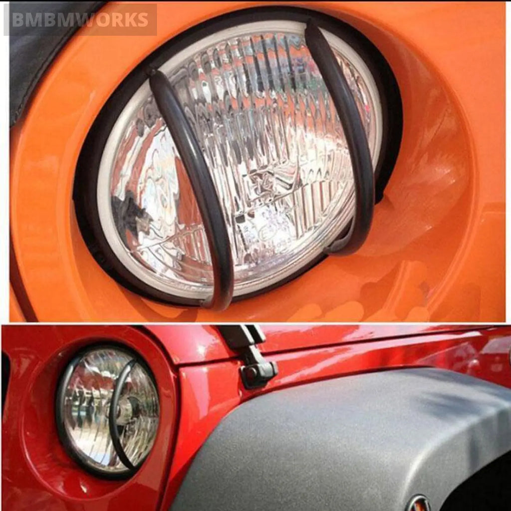 6Pcs Black Light Guard Rear Tail Lamp Covers Kit Jeep Wrangler Jk 2007-2017