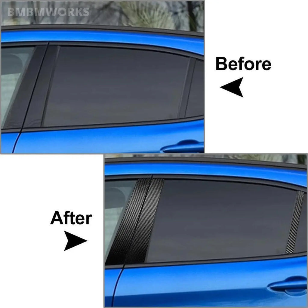 6Pcs Exterior Door Window B Pillar Post Cover Trim Alfa Romeo Giulia 2017-2021