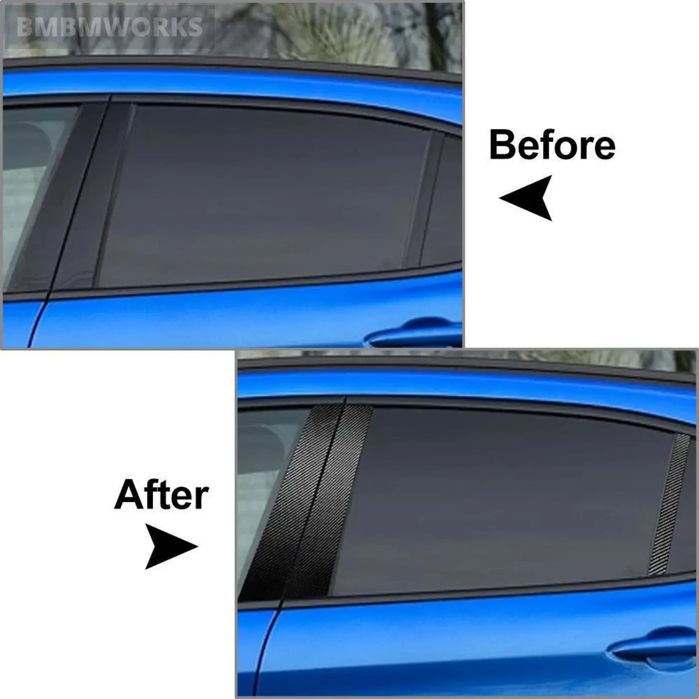 6Pcs Exterior Door Window B Pillar Post Cover Trim Alfa Romeo Giulia 2017-2021
