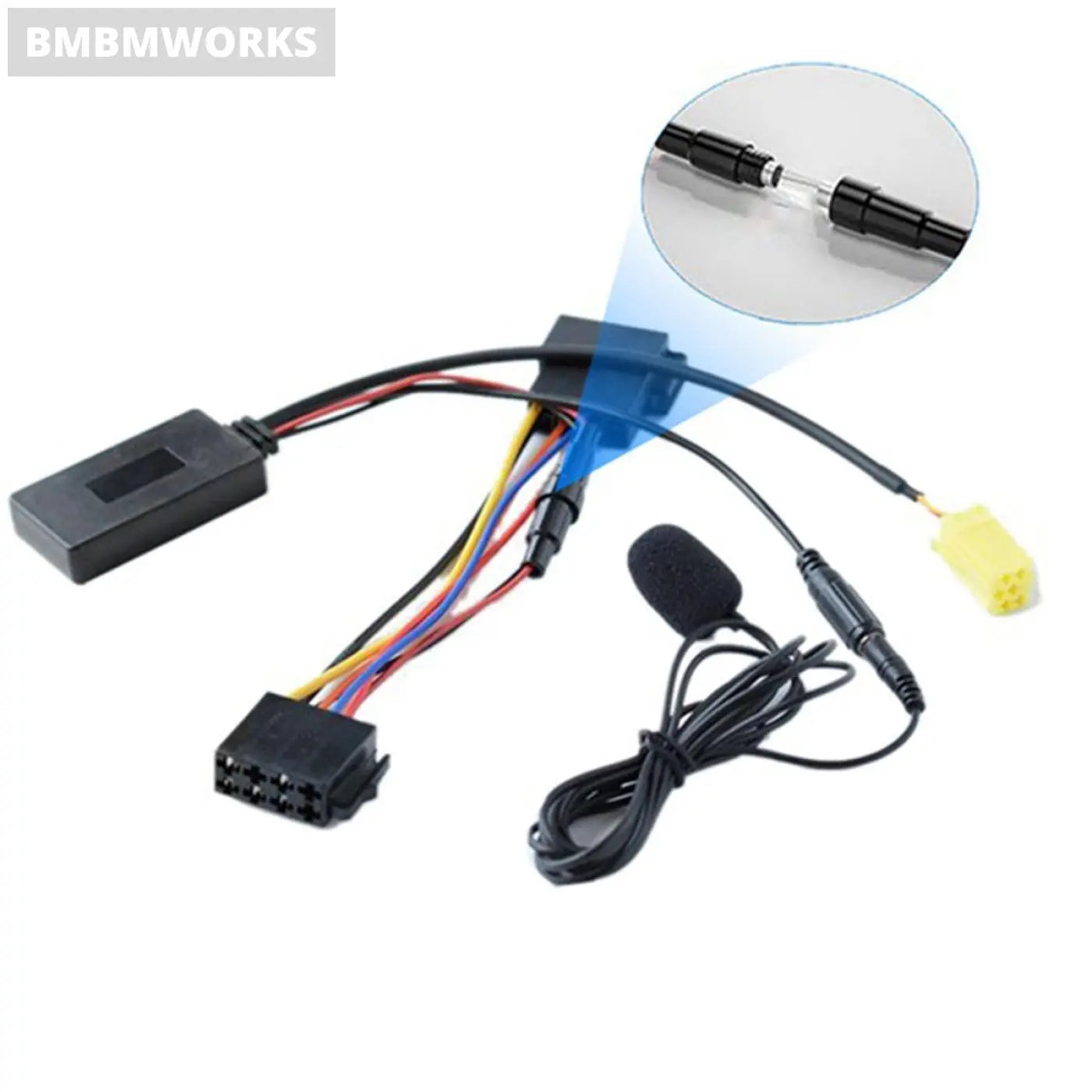 6Pin Bluetooth Audio Adapter Mic Handsfree Aux Cable Alfa Romeo 159 Fiat 500