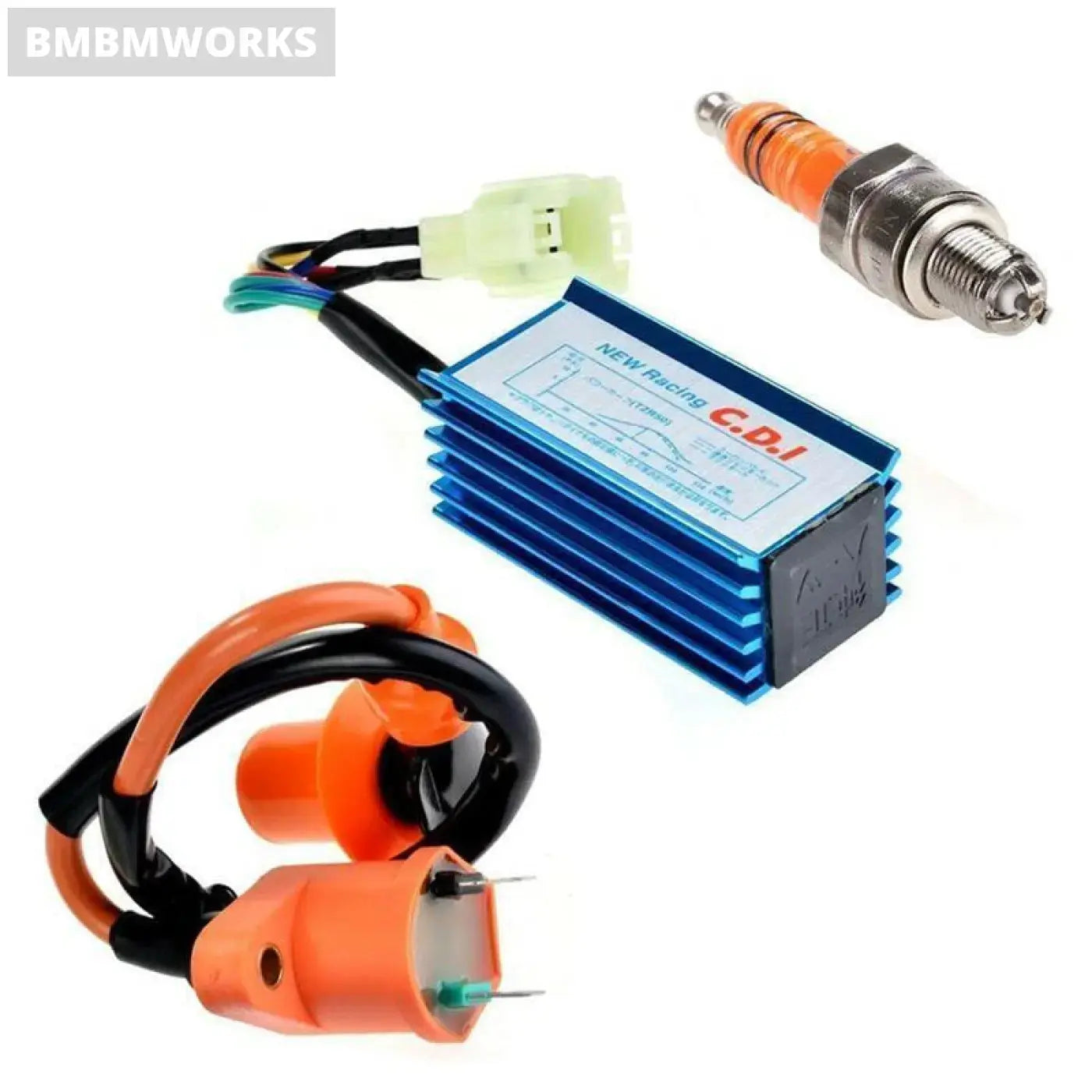 6Pin Racing Performance Cdi Ignition Coil Spark Plug Gy6 Scooter Go Kart 50Cc 12