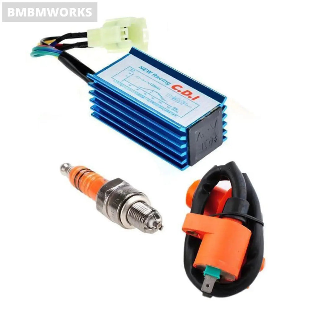 6Pin Racing Performance Cdi Ignition Coil Spark Plug Gy6 Scooter Go Kart 50Cc 12