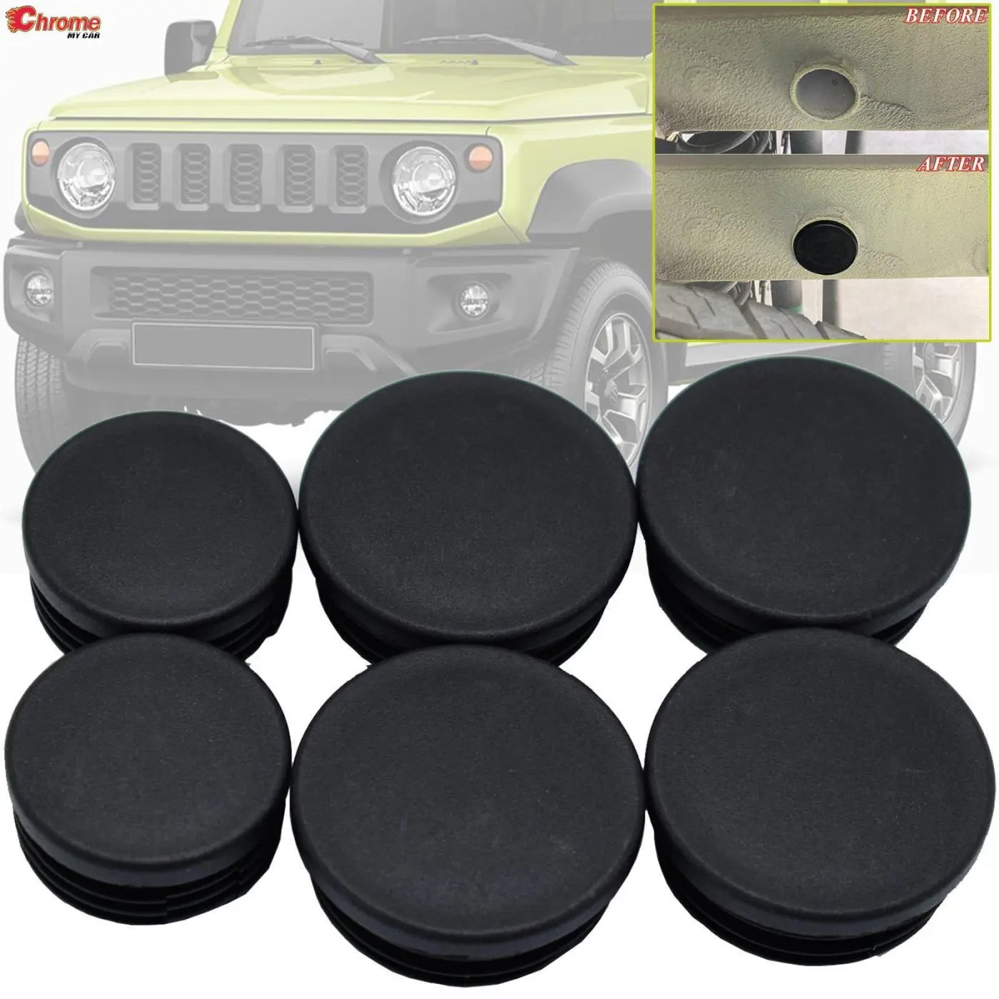 6X Chassis Frame Anti Corrosion Plugs Caps Suzuki Jimny Jb74 Jb64 2019-2024