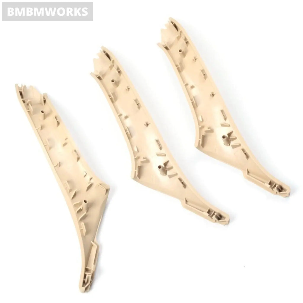 7Pcs Bmw 5 F10 F11 F18 Lhd 2010-2016 Beige Full Interior Door Handle Trim Set