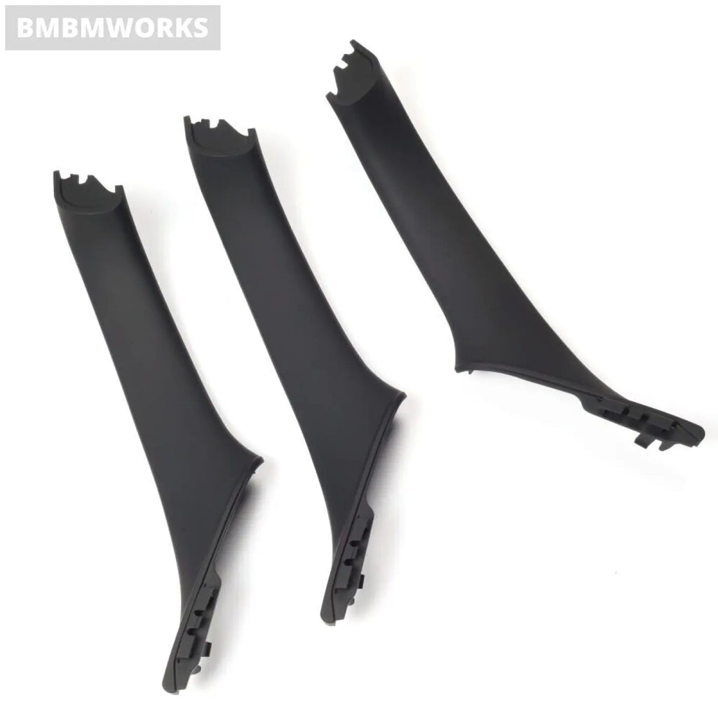 7Pcs Bmw 5 F10 F11 F18 Lhd 2010-2016 Black Full Interior Door Handle Trim Set