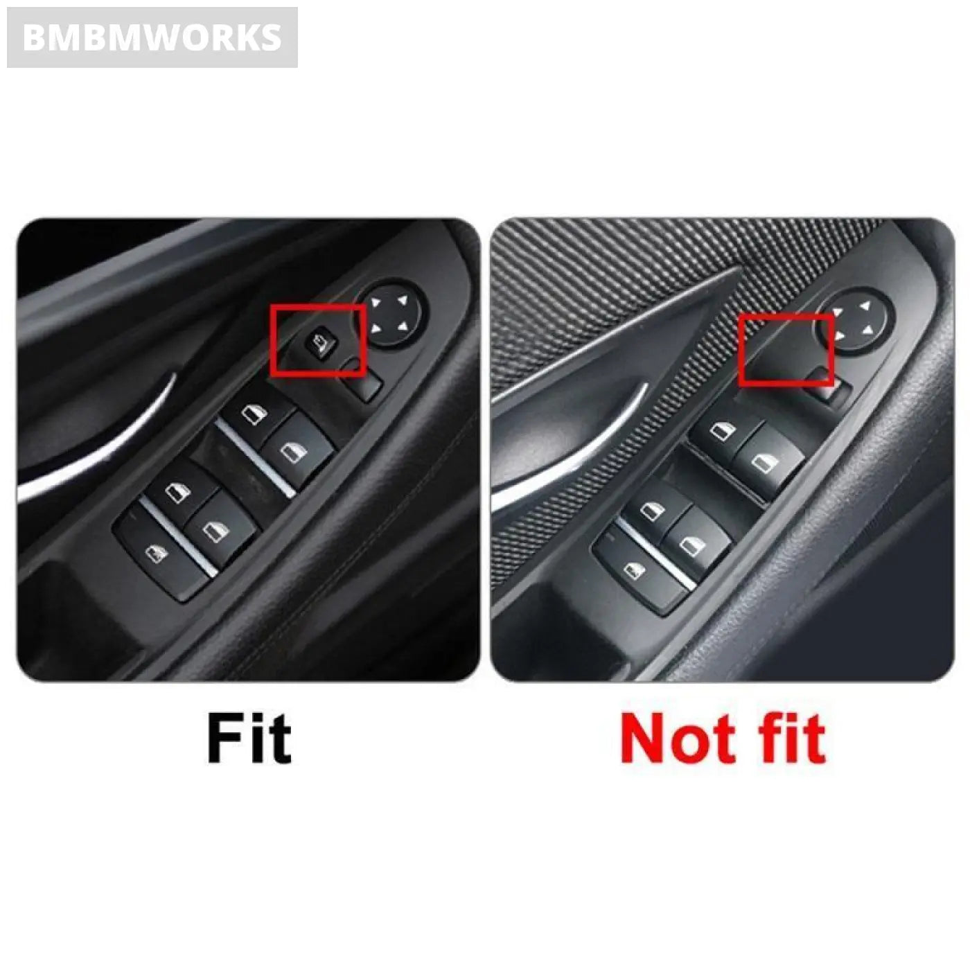 7Pcs Bmw 5 F10 F11 F18 Lhd 2010-2016 Black Full Interior Door Handle Trim Set
