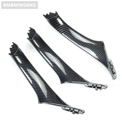 7Pcs Bmw 5 F10 F11 F18 Lhd Carbon Fiber Full Interior Door Handle Trim Set