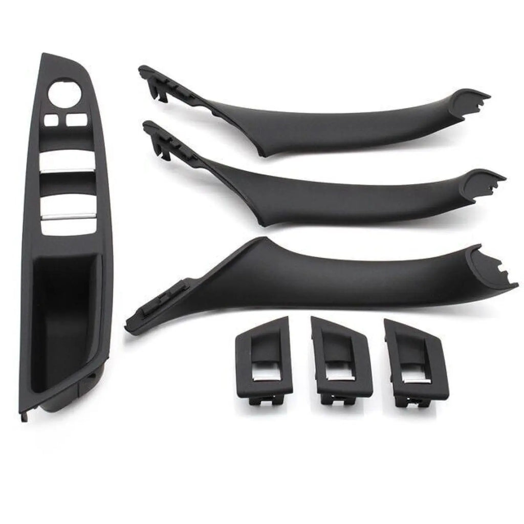 7Pcs Full Interior Door Handle Trim Set For Bmw 5 Series F10 F11 F18 Lhd