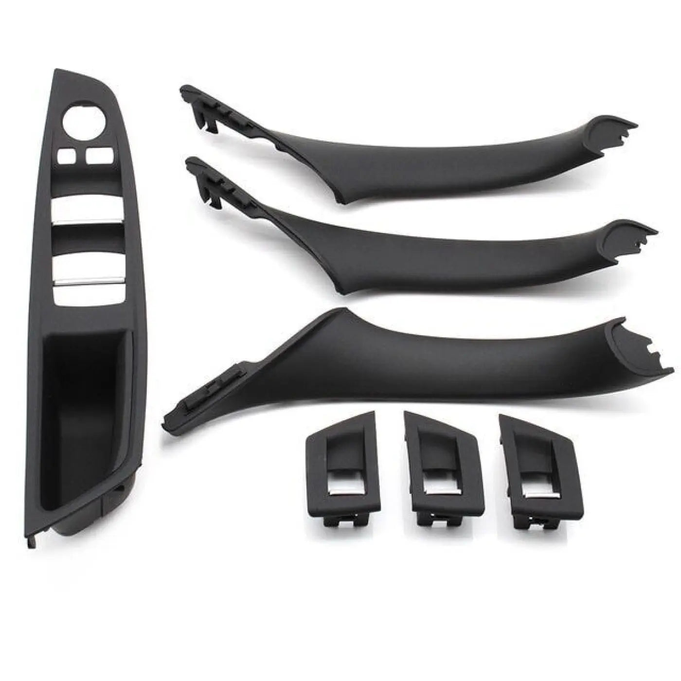 7Pcs Full Interior Door Handle Trim Set For Bmw 5 Series F10 F11 F18 Lhd