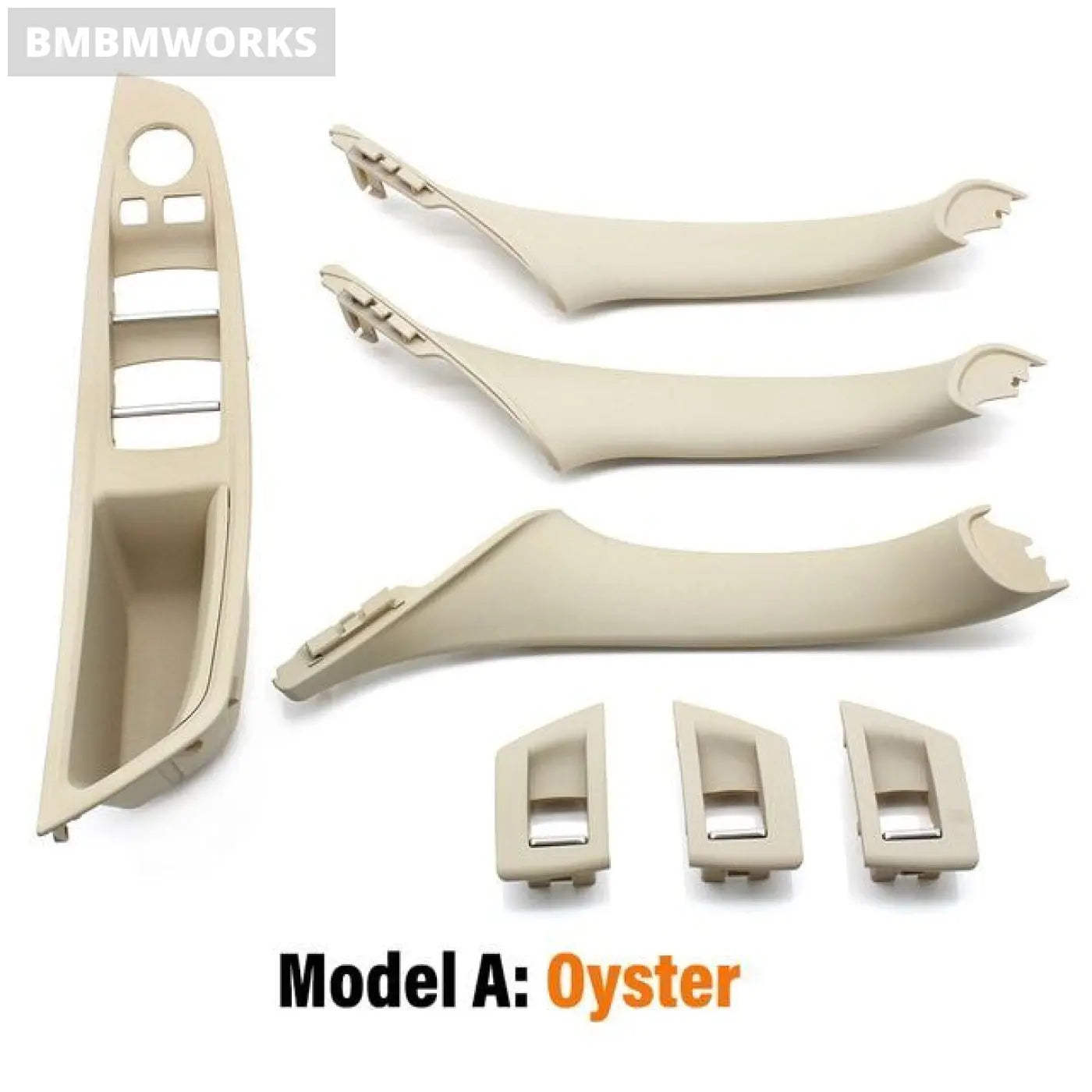 7Pcs Full Interior Door Handle Trim Set For Bmw 5 Series F10 F11 F18 Lhd