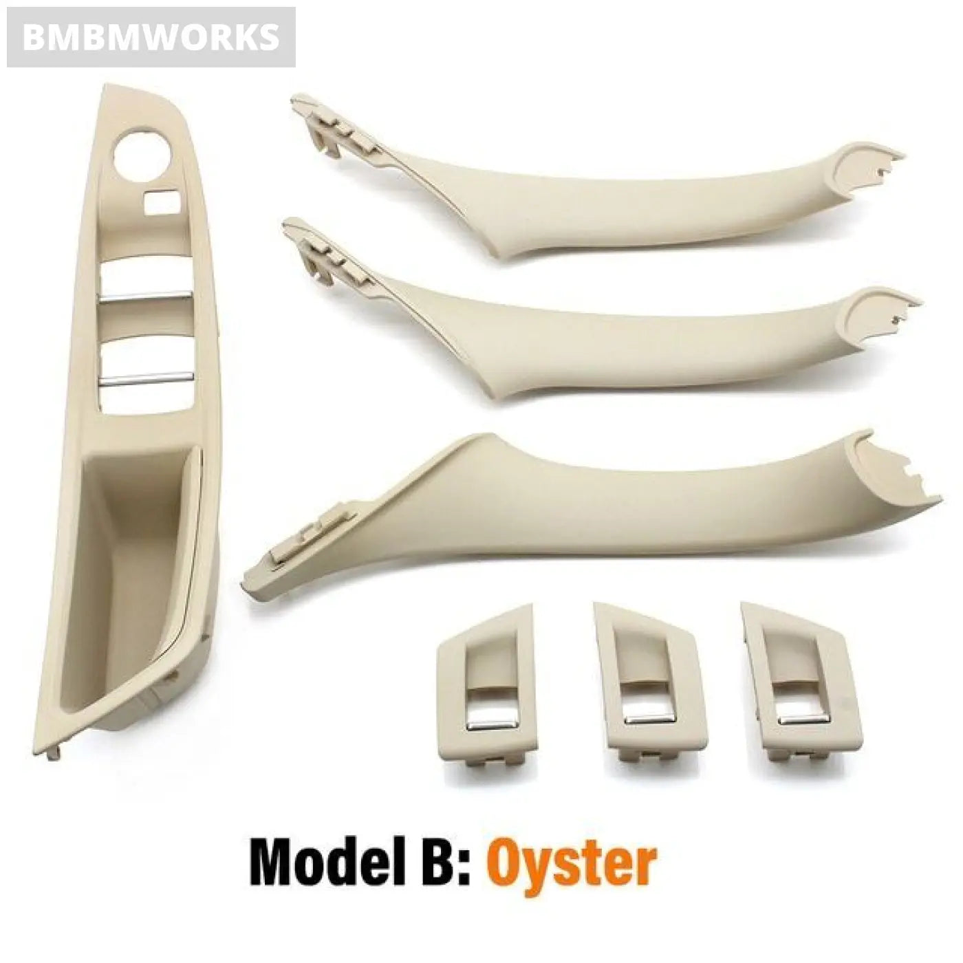 7Pcs Full Interior Door Handle Trim Set For Bmw 5 Series F10 F11 F18 Lhd