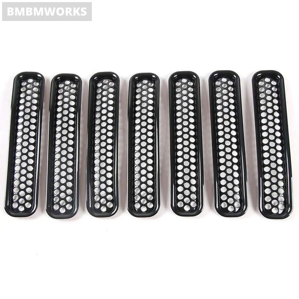7Pcs Honeycomb Mesh Front Grill Inserts Kit 1997-2006 Jeep Wrangler Tj & Unli
