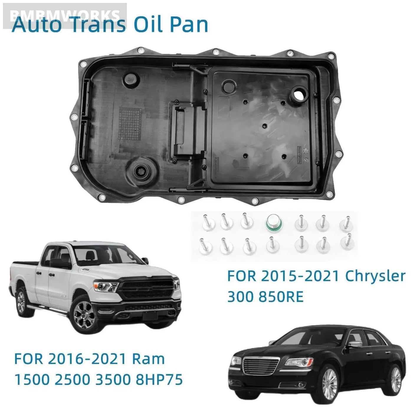 8 Speed Transmission Oil Pan & Gasket Screw Jeep Grand Cherokee 8Hp70/845Re