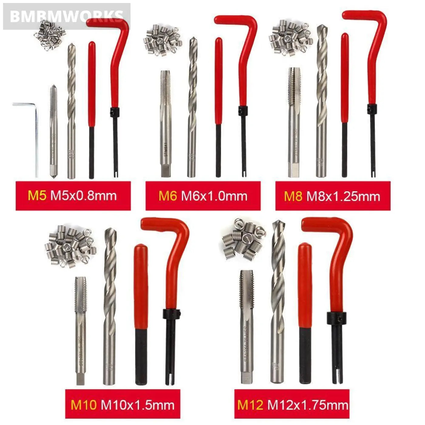 88Pcs Thread Repair Tool Kit Engine Block Restoring Damaged Set