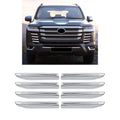 8Pcs Chrome Front Grille Bumper Guard Styling Trim Toyota Land Cruiser Lc300 300