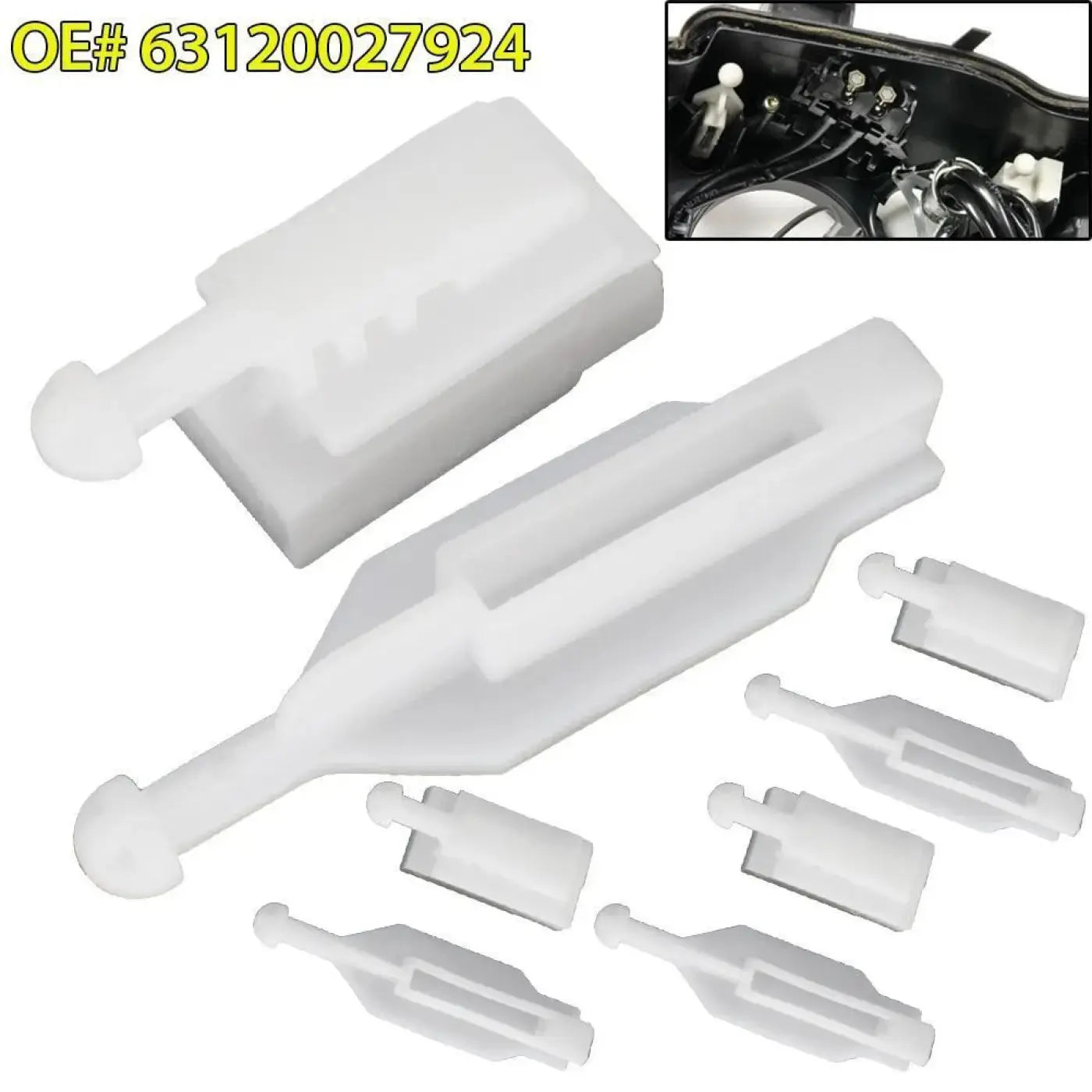 8Pcs Headlight Reflector Holder Adjuster Kit For Bmw 5 E39 2000-2003 63120027924