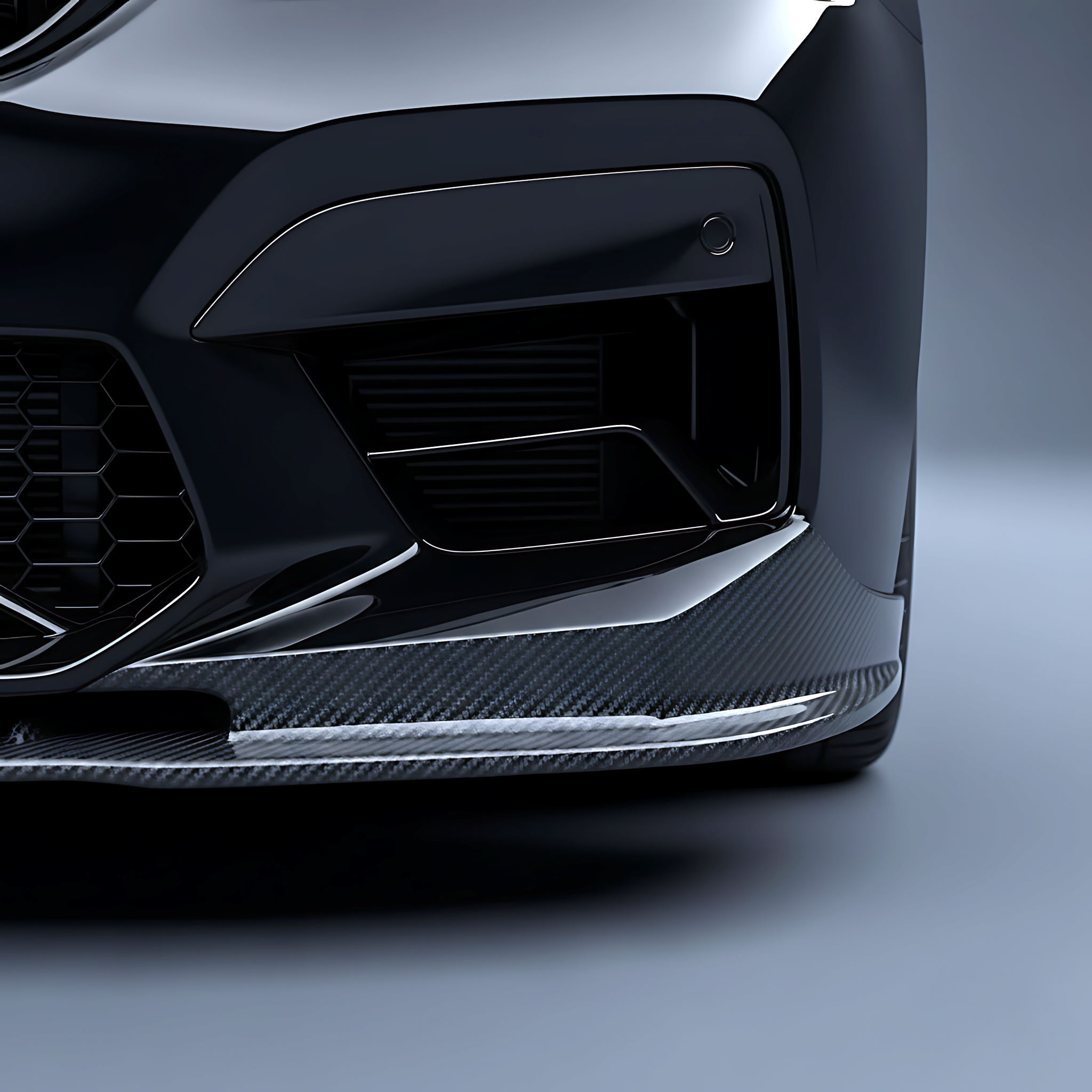 BMW M5 F90 LCI 2021+ Front Lip Spoiler — Carbon Fiber / Forged Carbon / FRP Chin Splitter Diffuser For BMW M5 F90