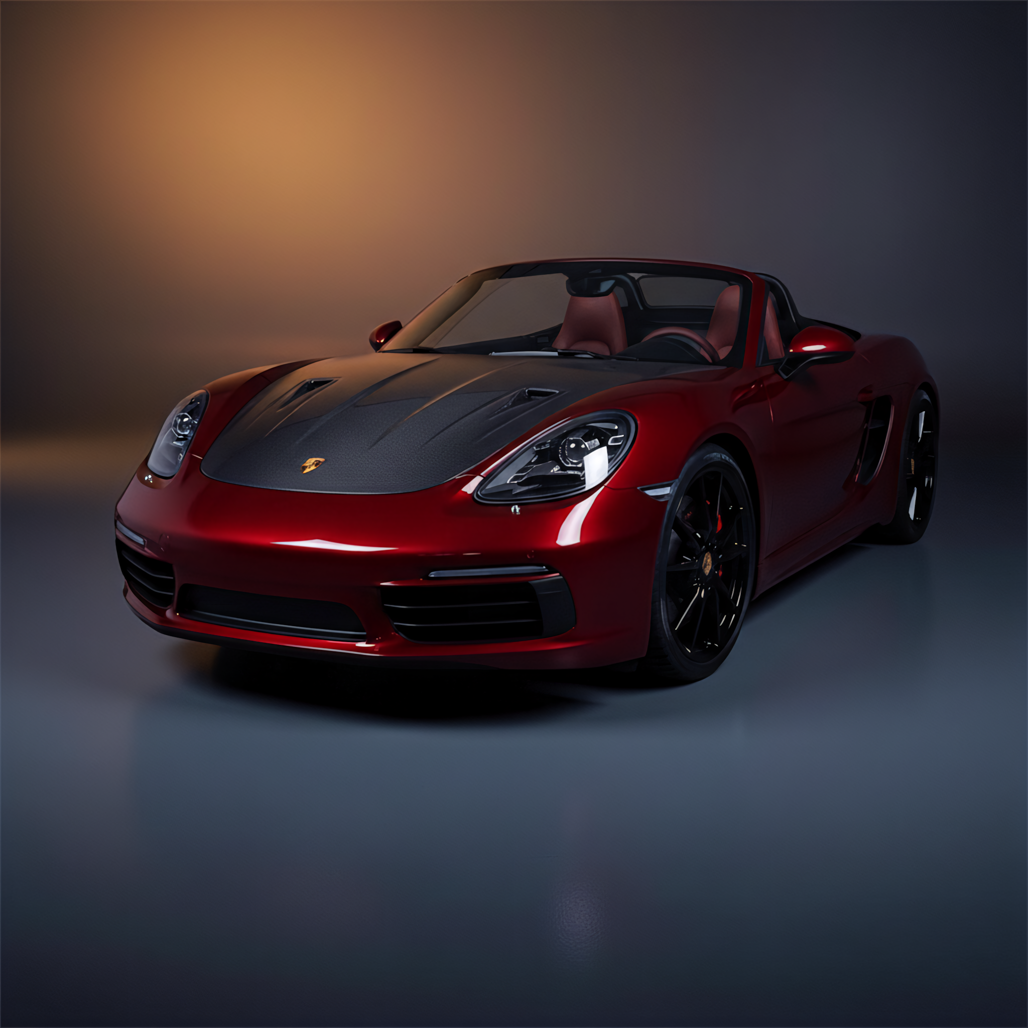 Porsche 718 982 Cayman / Boxster Hood - Carbon Fiber / Forged Carbon / FRP