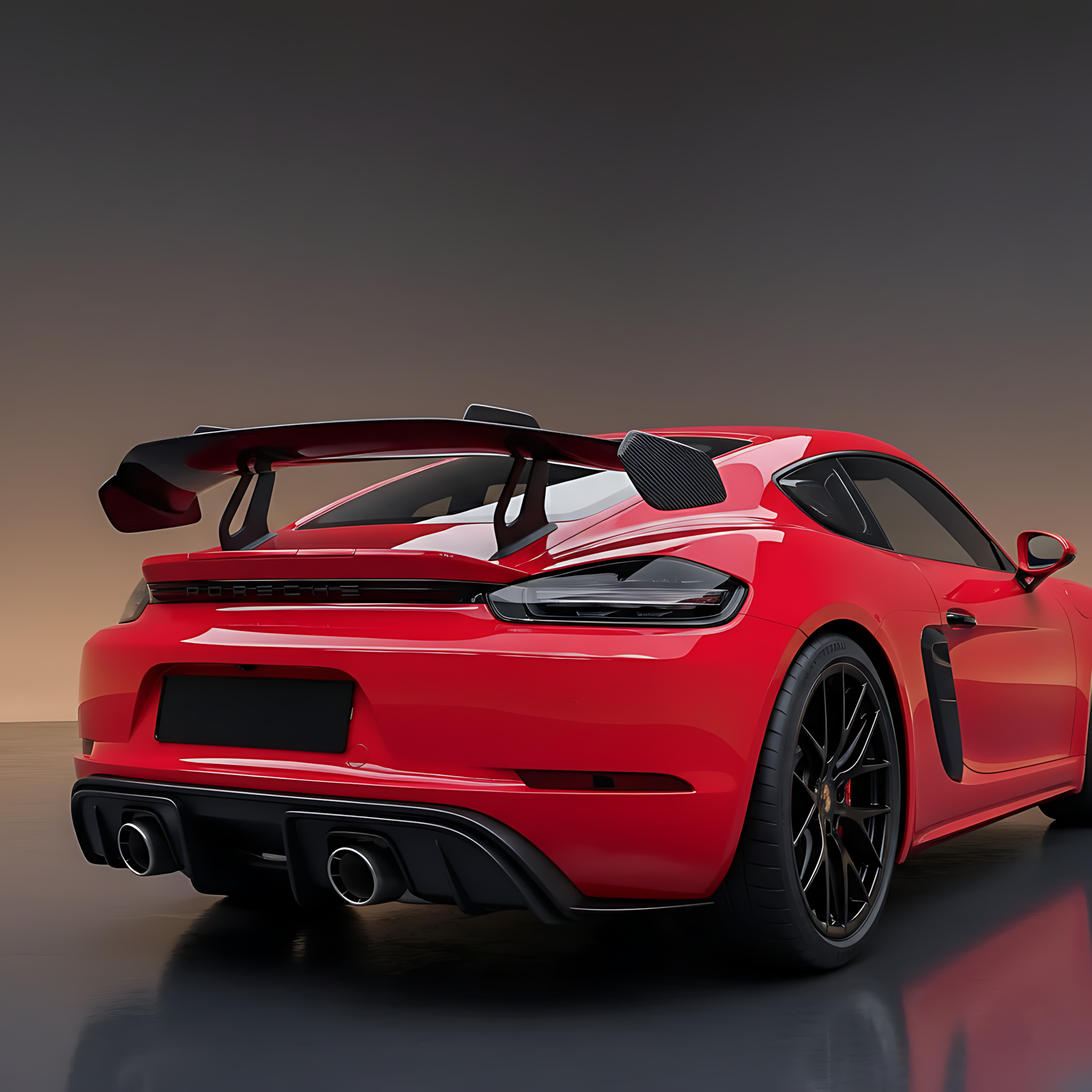 Porsche 718 (982) Cayman/Boxster GT4 RS-Style Carbon Fiber Wing Spoiler