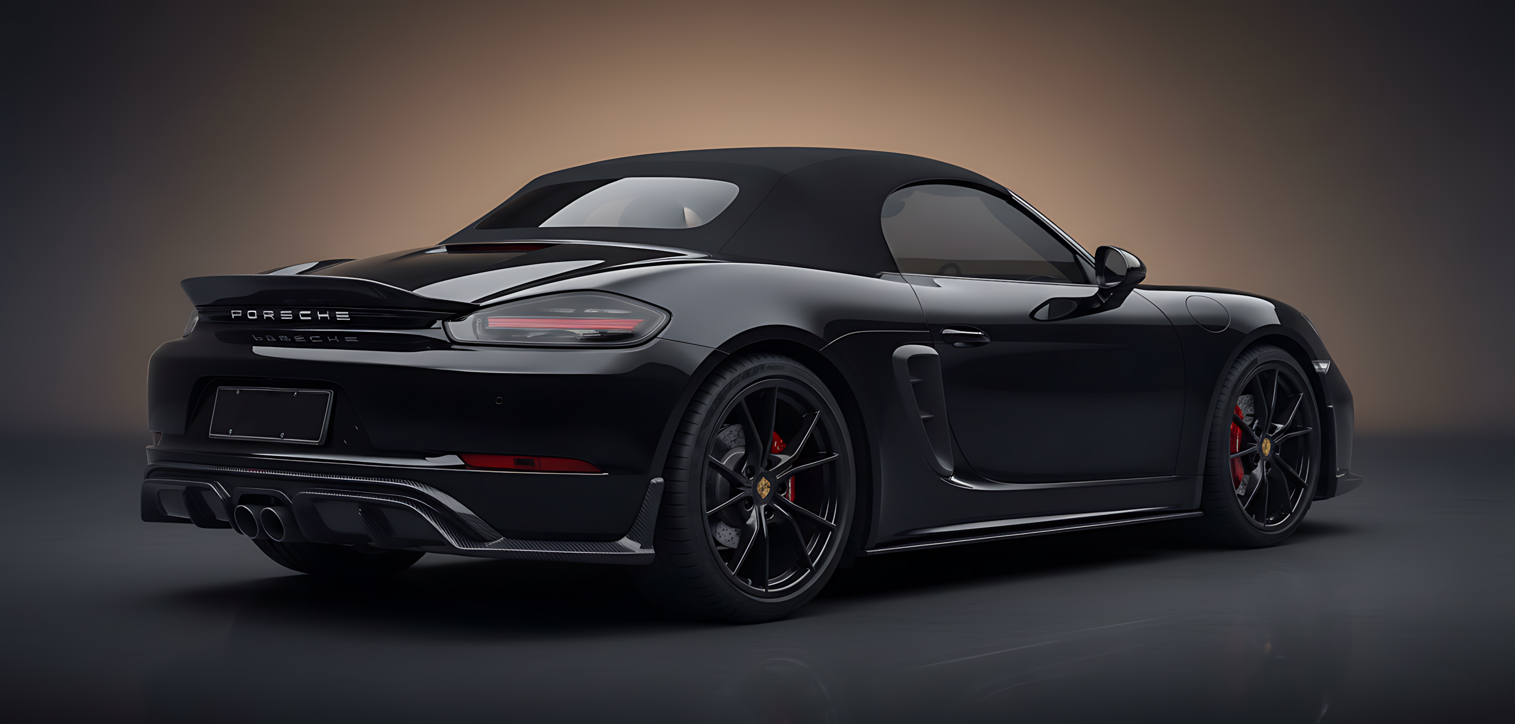 Porsche 718 982 Cayman / Boxster Rear Trunk Spoiler - Carbon Fiber / Forged Carbon / FRP Ducktail Wing